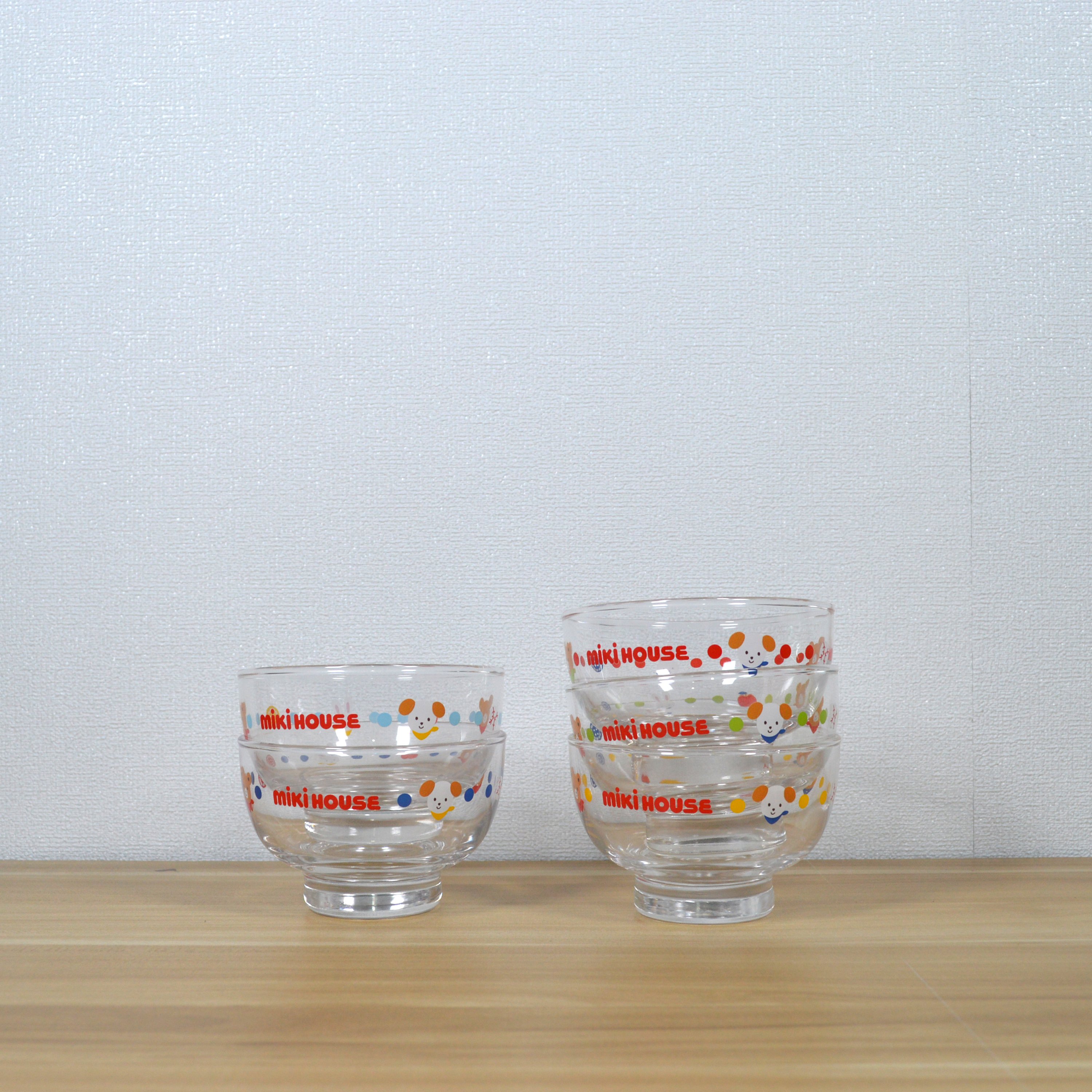 日本mikihouse玻璃碗日式干饭碗图片