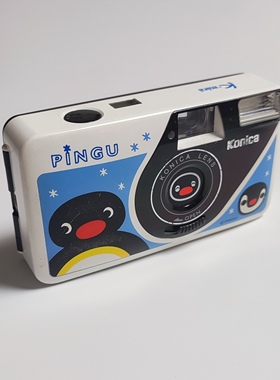 日本Konica PINGU联名款胶片相机卡通企鹅造型老式胶卷中古存品