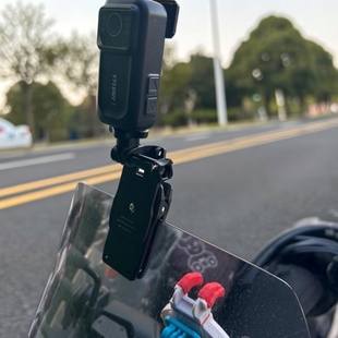 X5相机背包夹360度可调节旋转风挡夹 适用影石insta360