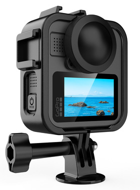 适用GoProMax2相机边框兔笼冷靴拓展保护壳镜头保护盖侧边充电盖