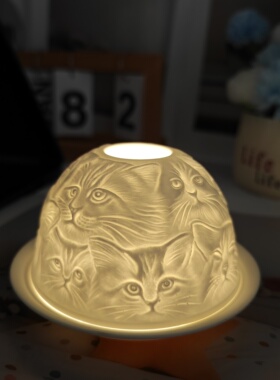 茶蜡灯透光瓷灯瓷烛台欧式烛帘瓷灯Porcelain Tealight dome白瓷