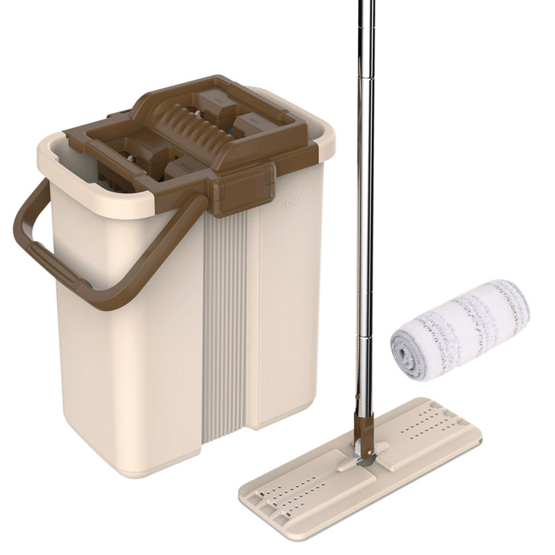 美丽雅洗刷刷二代平板地拖免手洗平板拖把家用粘扣式懒人拖送拖布