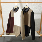 K8285-P70冬季加厚假两件针织毛衣，男装针织衫/毛衣，星座1215-1