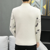MY6008-P49秋冬新品仿貂绒加厚毛衣，男装针织衫/毛衣，星座1215-1