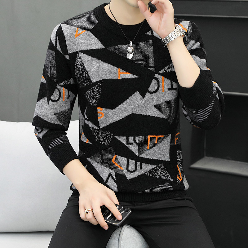 MY6801-P59秋冬新品仿貂加厚毛衣，男装针织衫/毛衣，星座1215-1