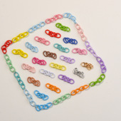 爆款 彩色白K四节链饰品尾链diy手工饰品材料配件钥匙扣链接链条