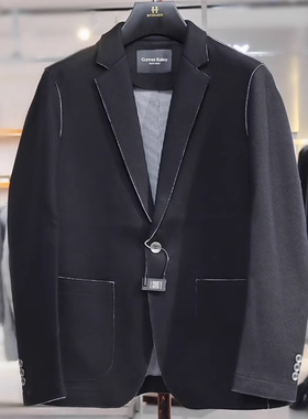 大K黑标系列 男装尾货早春季节时尚韩版休闲百搭黑色便西外套1093