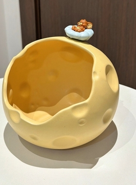 猫老鼠摆件奶酪纸巾盒高颜值卫生间客厅装饰家用收纳网红轻奢