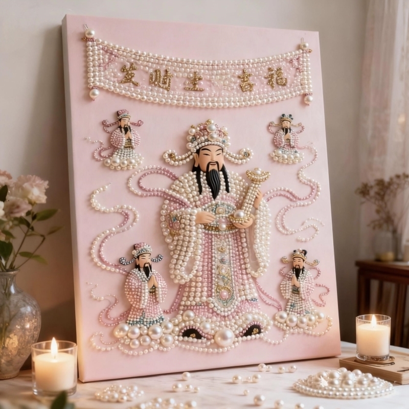 向日葵珍珠画手工创意小清新治愈系花卉送闺蜜礼物装饰画