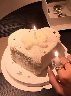 超出片的生日蜡烛戒指椭圆合金戒指底托diy女生拍照道具饰品配件