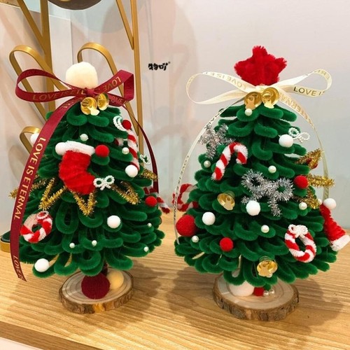 创意圣诞树扭扭棒圣诞树diy材料包挂件自制生日礼物束手工diy圣诞