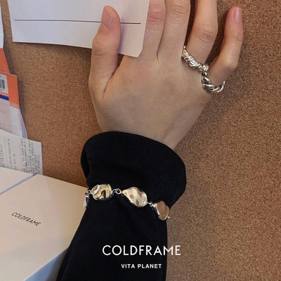 现货Vita Planet韩国coldframe正品 巴洛克纯银手链小众重工手链
