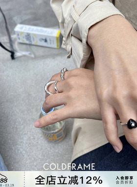 coldframe纯银黑玛瑙项链戒指