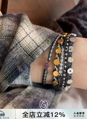 MaryGaitani圆片编绳手链复古