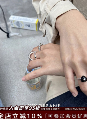 coldframe纯银黑玛瑙项链戒指