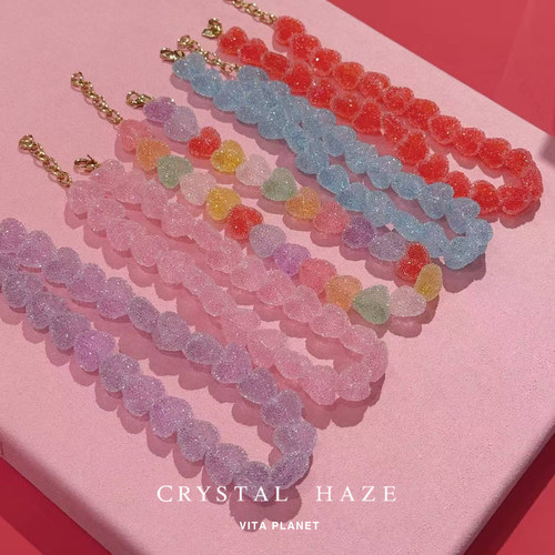 CRYSTALHAZE正品爱心糖果项链