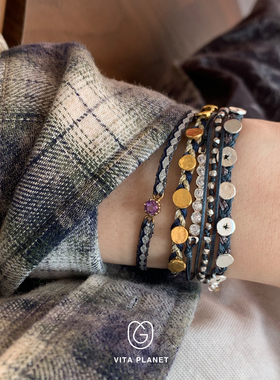 MaryGaitani圆片编绳手链复古