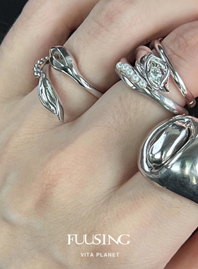 Vita Planet买手店 Fuusing发愿星种子系列 925纯银缠绕锆石戒指
