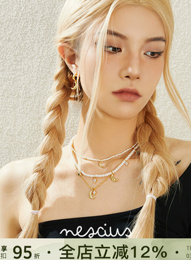 nescius暮色天然珍珠星月项链