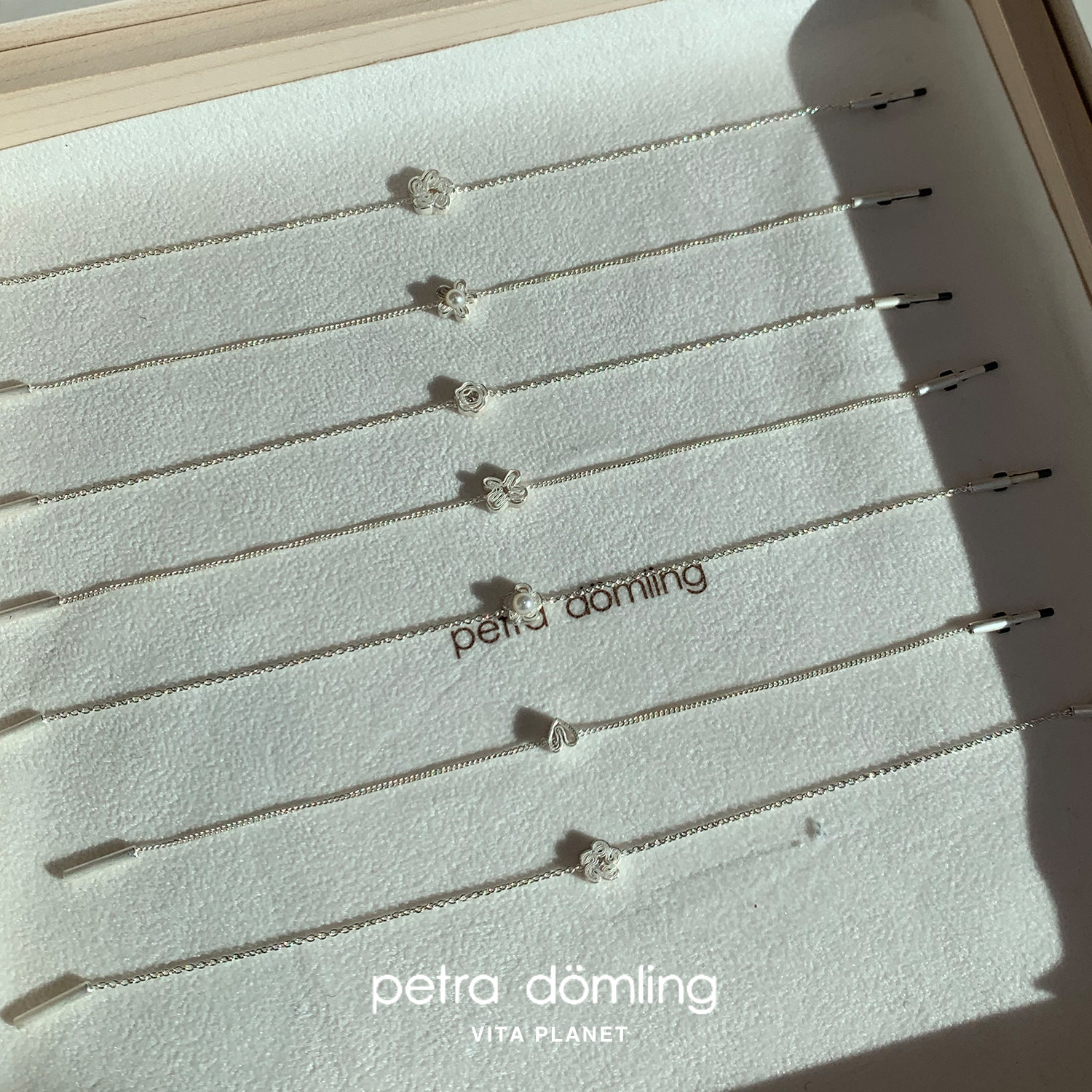 Vita Planet德国petra domling纯银天然淡水珍珠钻石小众精致手链
