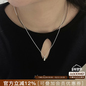 dew After Dawn韩国设计师品牌Elegant quartz纯银水滴项链高级感