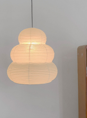 野口勇纸灯餐厅loft客厅艺术吊灯民宿卧室手工灯罩复古日式侘寂风