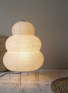 野口勇纸灯24n侘寂和风台灯日式榻榻米地灯艺术民宿书房氛围灯具