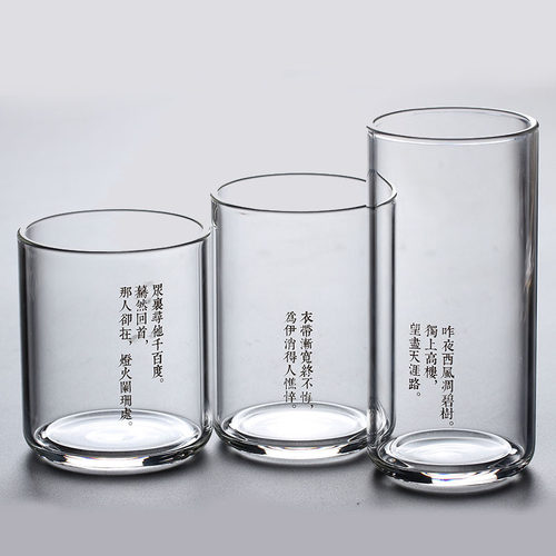 玻璃杯无把手直身加厚玻璃杯