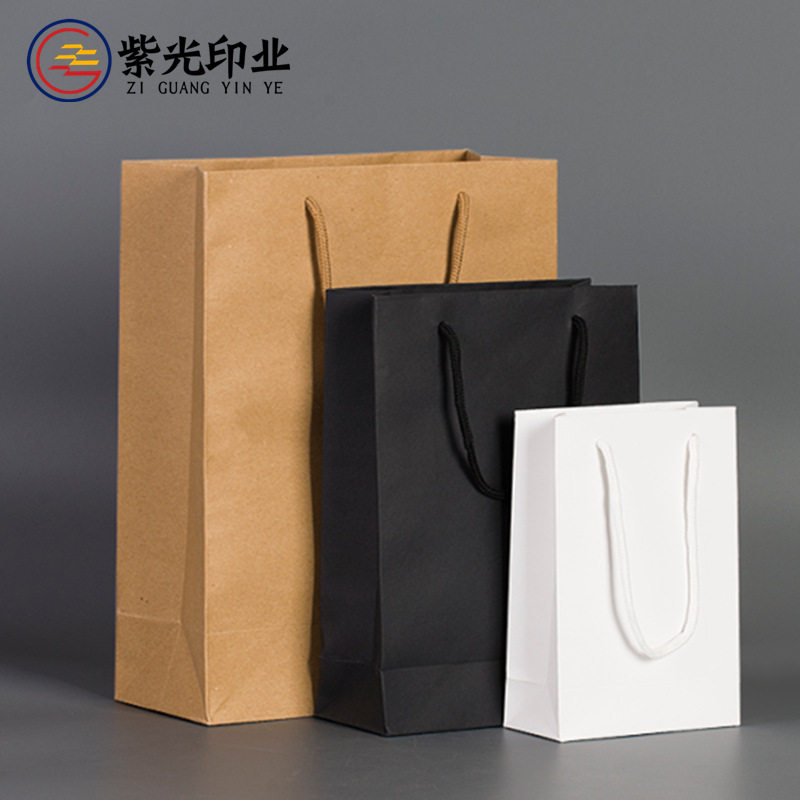 厂家定做牛皮纸袋手提纸袋商场礼品包装袋服装购物纸袋定制印logo