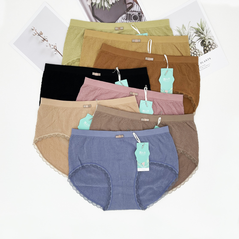 颜小衣女士内裤蜜瓜裤四季干爽抑菌纯色薄短裤中腰莫代尔裤头1636