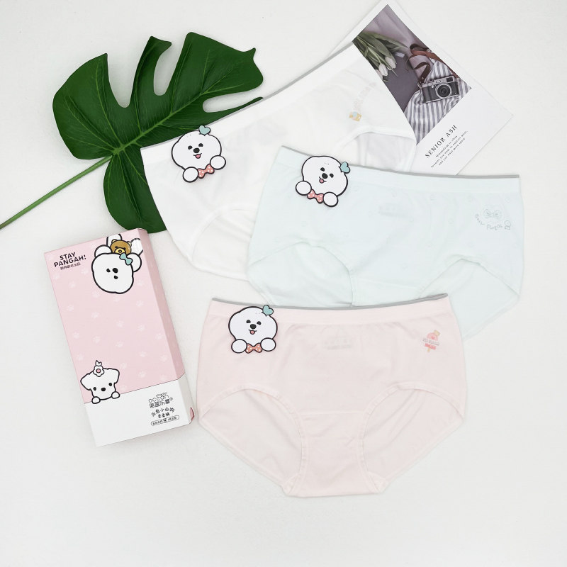 3条装海蓝乐章少女内裤 柔柔裤无缝蚕丝透气内裆儿童甜美三角短裤,女士内衣/男士内衣/家居服,女三角裤,淘宝优惠券,粉丝福利购,淘宝优惠卷