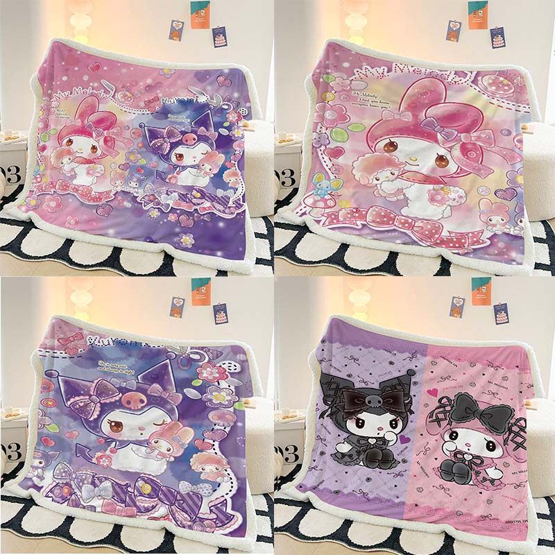 库洛米绒毛午睡毯小被子秋冬季保暖儿童可爱紫色厚卡通法兰绒毯子,床上用品,休闲毯/毛毯/绒毯,淘宝优惠券,粉丝福利购,淘宝优惠卷