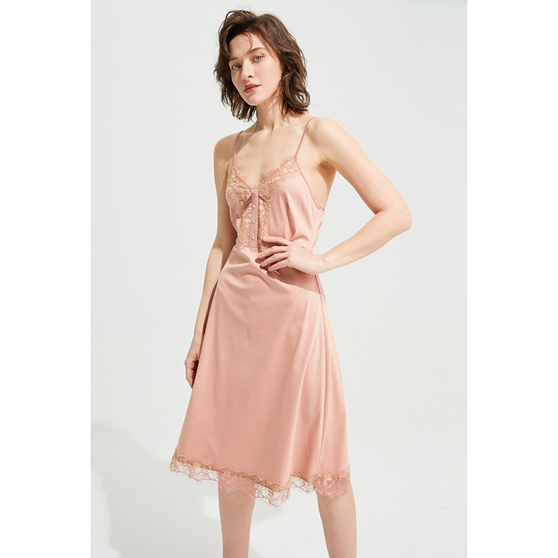 Nnoirtease奈黎诗性感蕾丝夏季薄款棉质睡裙透气舒适吊带睡衣女,女士内衣/男士内衣/家居服,睡裙,淘宝优惠券,粉丝福利购,淘宝优惠卷