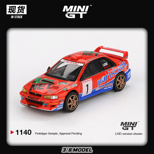 现货 MINIGT 1140 1:64  斯巴鲁 WRC97 1号 合金汽车模型