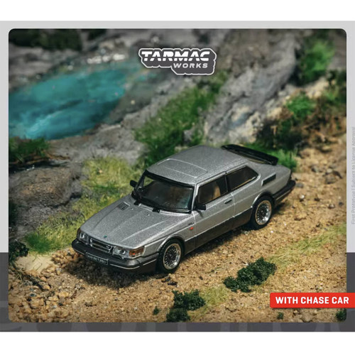 现货 TW 1:64 萨博 Saab 900 Turbo 银色 合金车模
