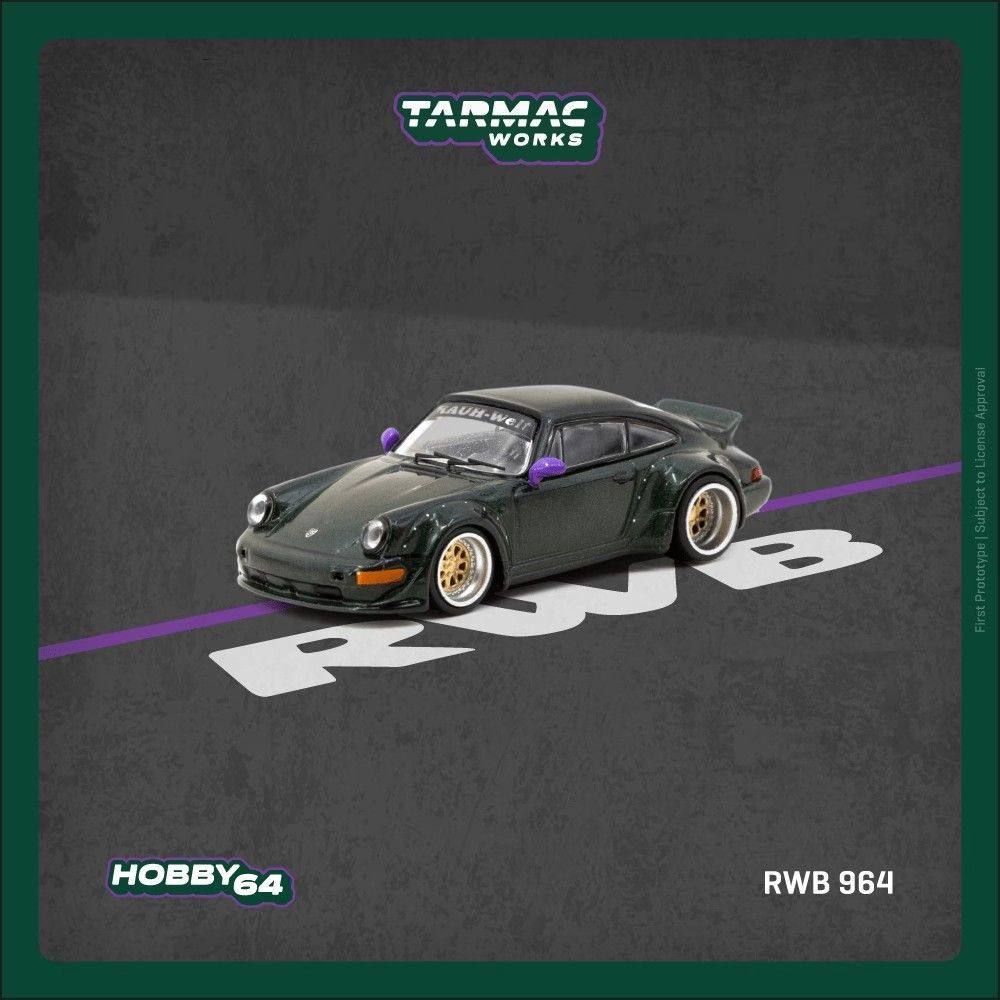 现货 TW 1:64 保时捷 RWB 964 绿色 合金汽车模型