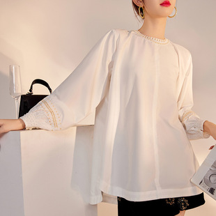 上衣女M7106 圆领高级感轻奢工艺气质长袖 古韵春秋新品 国风新中式