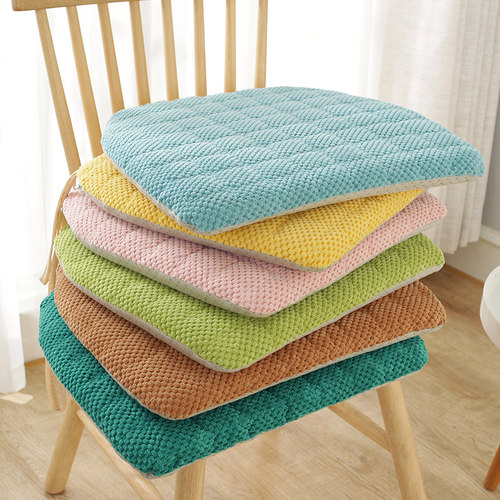 灯芯绒马蹄形加厚餐椅坐垫简约