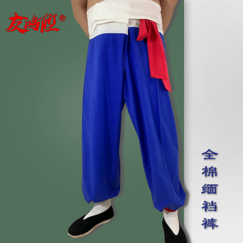 全棉男士宽松薄款缅裆裤传统民族风大裆裤子