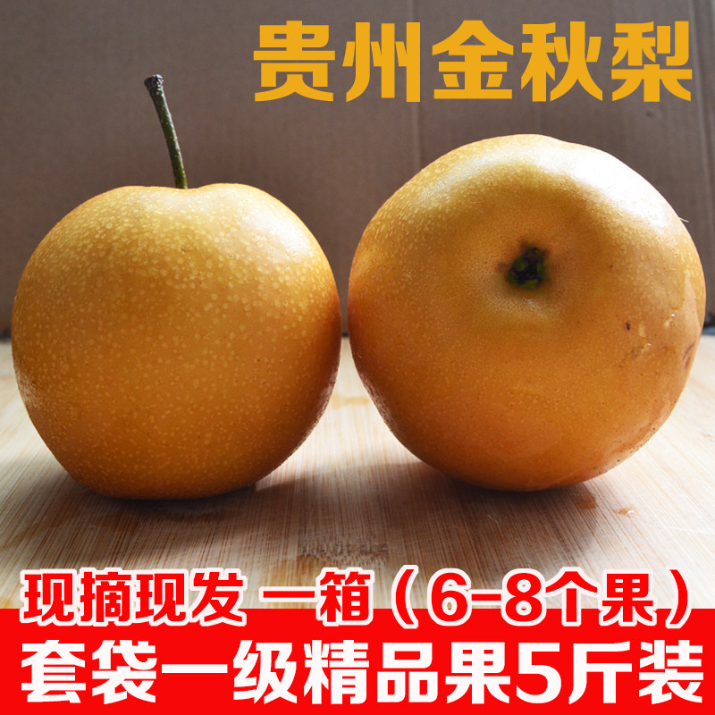 貴州梨子金秋梨秋月梨現摘現發6-8個果帶箱5斤裝套袋壹級精品果在類目 水產肉類/新鮮蔬果/熟食, 新鮮水果, 梨中 - 來自Buy2taobao.com提供專業的淘寶代購服務