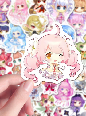 210张Q版小花仙贴纸二次元魔法使者夏安安可爱花仙周边diy贴画
