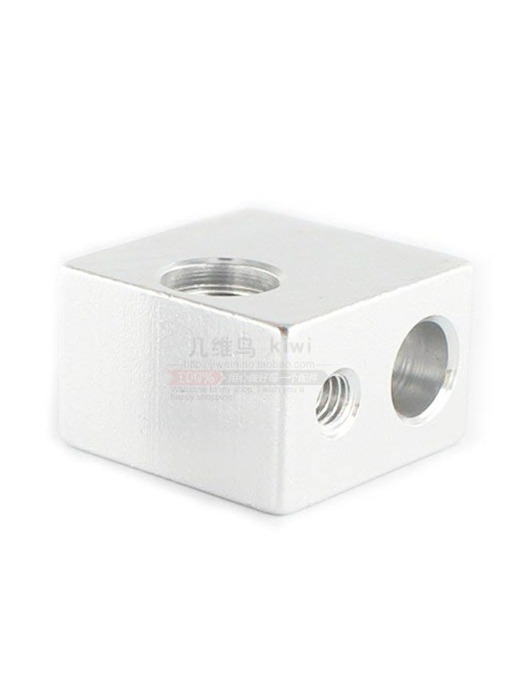 MK10 가열 블록 3D 프린터 가열 알루미늄 블록 액세서리 7MM 스레드 플래시 주조 메리어트 압출기 노즐
