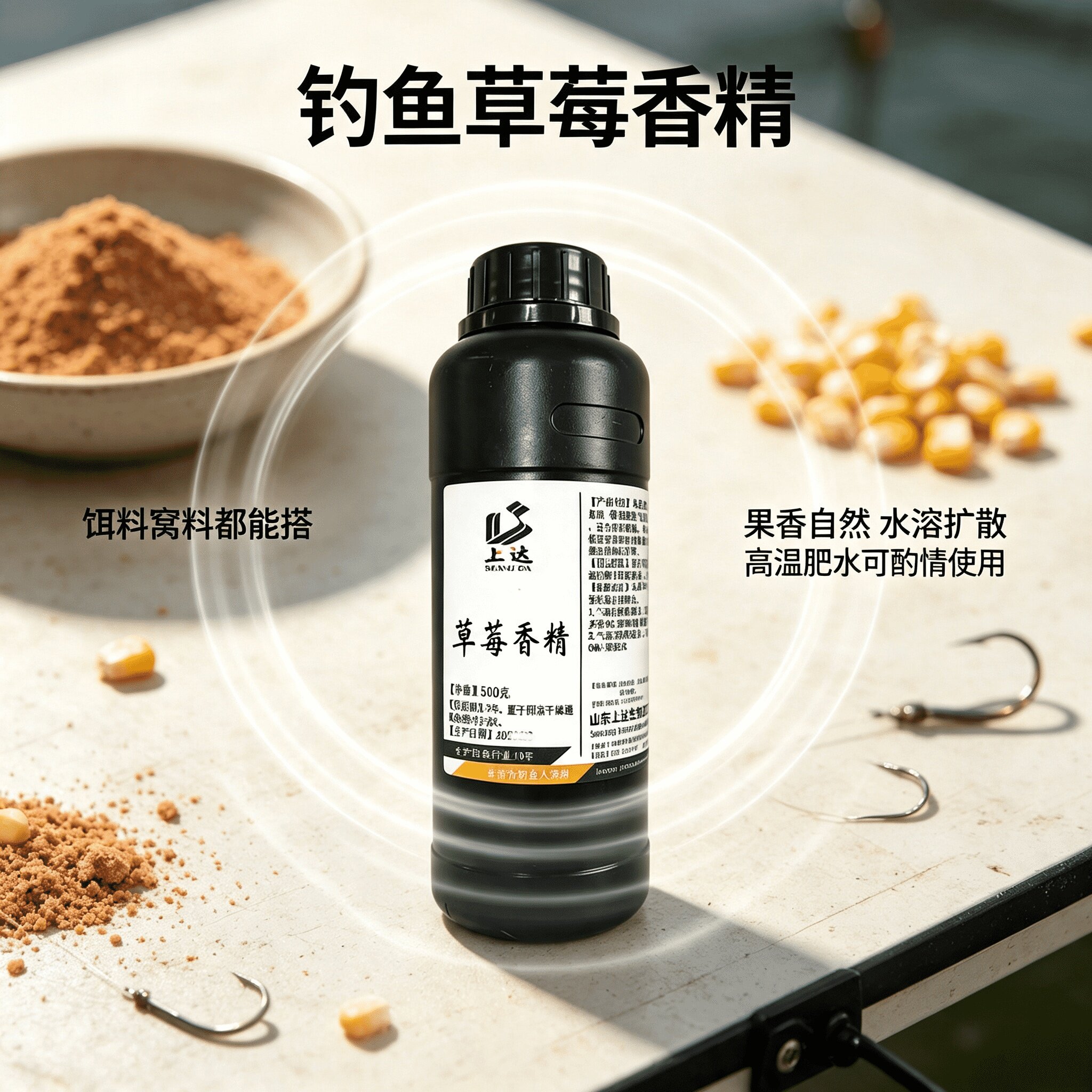 上达草莓香精钓鱼添加剂户外水库黑坑垂钓野钓饵料窝料鱼饵诱食剂
