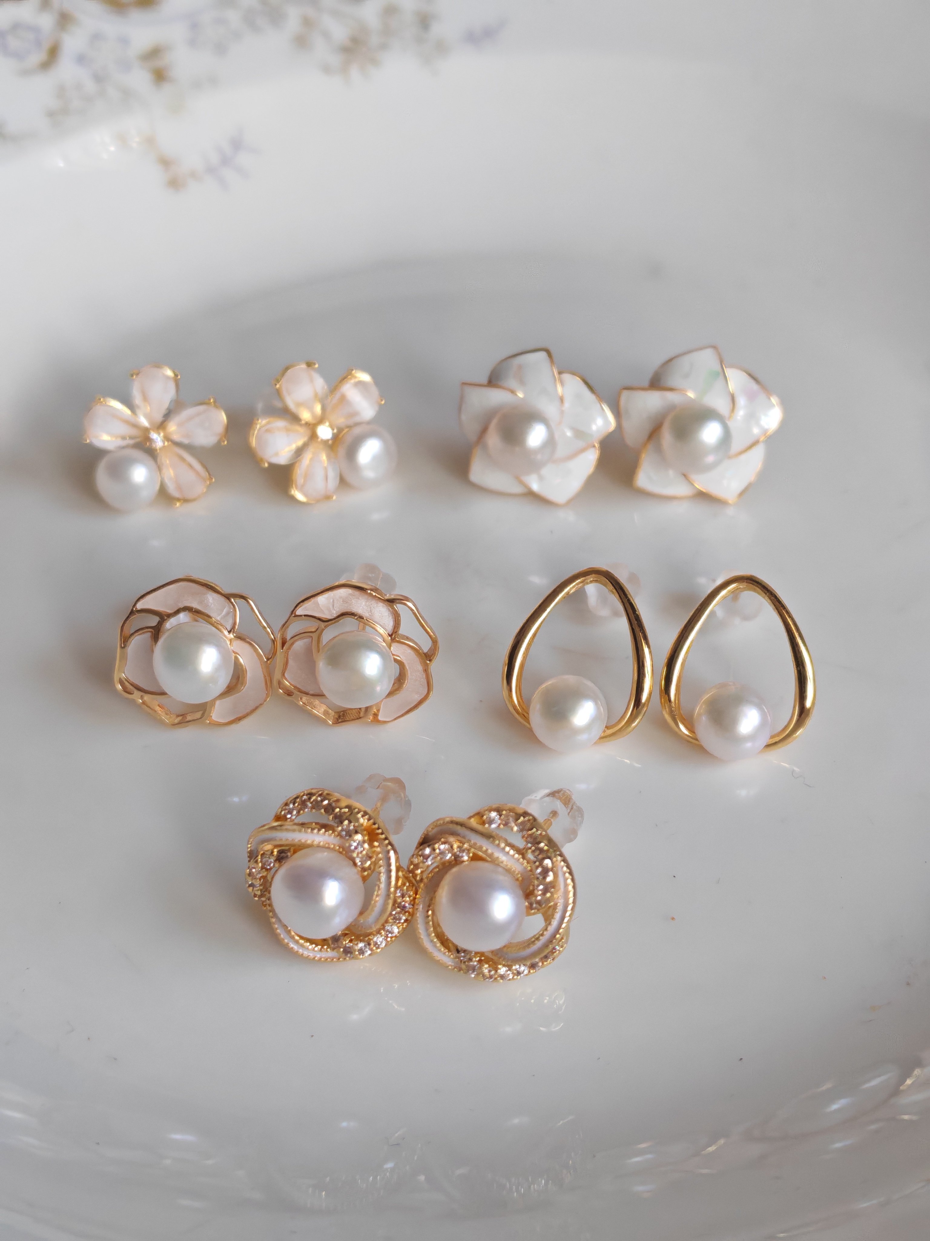 天然淡水珍珠耳钉S925纯银防过敏女生新款花朵珍珠耳饰品小公主,珠宝/钻石/翡翠,耳饰,淘宝优惠券,粉丝福利购,淘宝优惠卷