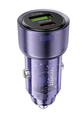 HOCO车载充电器点烟器转换插头超级快充适用于苹果15type-c全兼容