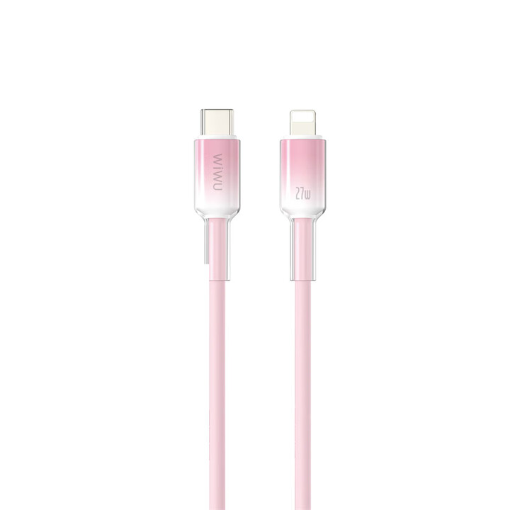 WIWU 流光系列硅胶数据线PD27W/60W超级快充控温芯片快充不发烫 活力渐变色系 亲肤硅胶手感