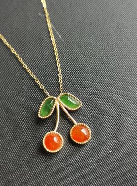 翡翠项链镶嵌挂件饰品直播吊坠