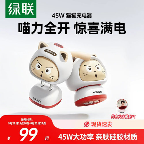 【易烊千玺推荐】45W猫猫充电器