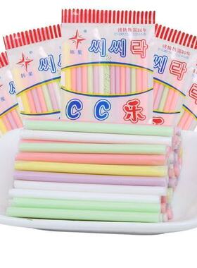 韩星cc乐吸管糖果混合味80后90儿时怀旧零食棒棒糖吸吸乐吸管糖果