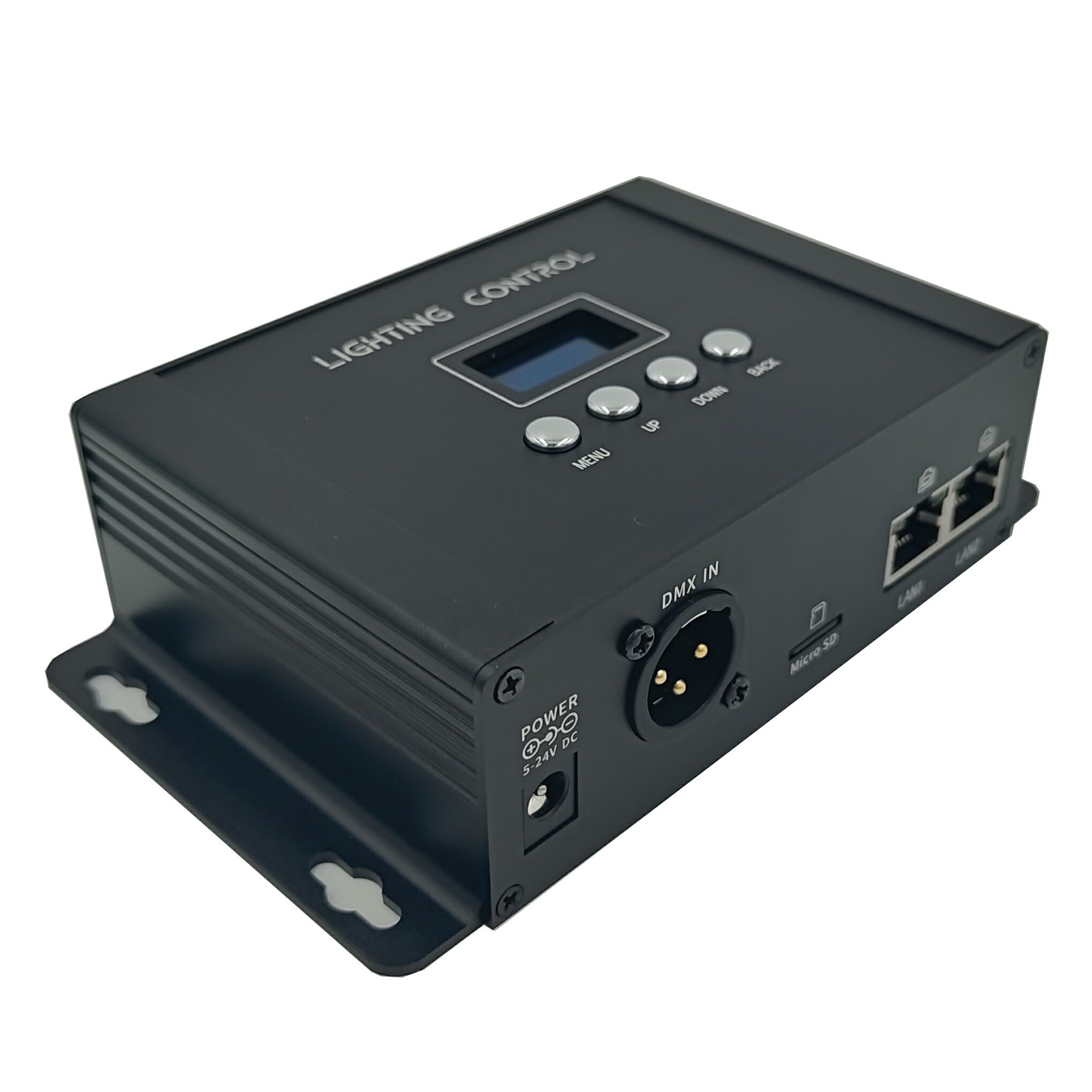 可编程可录制artnet dmx512 spi幻彩灯带麦爵士主分控一体控制器